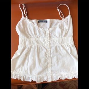 BrandyMelville white peasant tank top